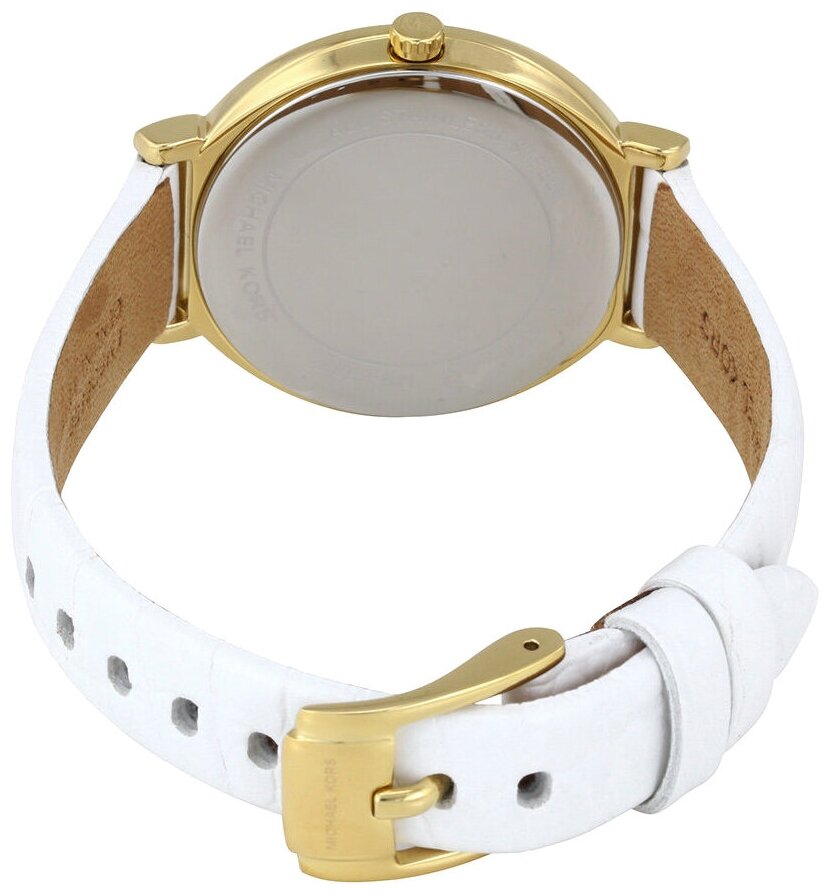  Shop Authentic Michael Kors Cinthia Mother of Pearl Dial White Leather Strap Watch for Women - MK2662 - Luxxuri