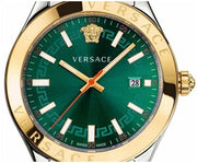  Shop Authentic Versace Hellenyium Quartz Green Dial Two Tone Steel Strap Watch For Men - VEVI00620 - Luxxuri