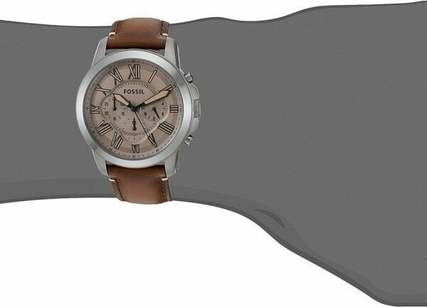  Shop Authentic Fossil Grant Chronograph Brown Dial Brown Leather Strap Watch for Men - FS5214 - Luxxuri