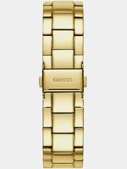  Shop Authentic Guess Solar Chronograph Diamonds White Dial Gold Steel Strap Watch for Women - W1069L2 - Luxxuri