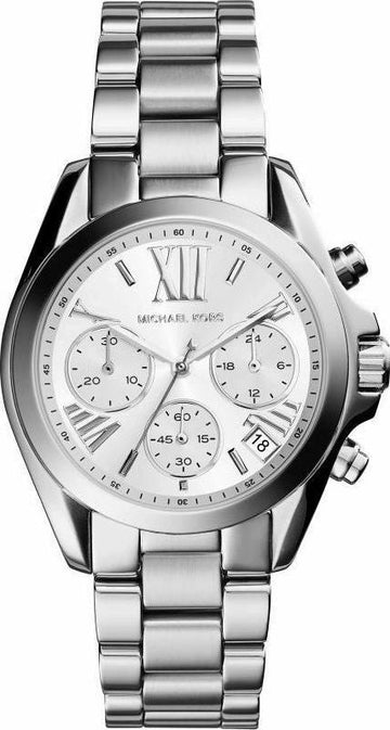  Shop Authentic Michael Kors Bradshaw  Chronograph Silver Dial Silver Steel Strap Watch for Women - MK6174 - Luxxuri