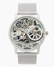  Shop Authentic Guess Gadget Silver Dial Silver Mesh Bracelet Watch for Men - GW0538G1 - Luxxuri