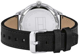  Shop Authentic Tommy Hilfiger Spencer Skeleton Black Dial Black Leather Strap Watch for Men - 1791641 - Luxxuri