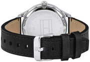  Shop Authentic Tommy Hilfiger Spencer Skeleton Black Dial Black Leather Strap Watch for Men - 1791641 - Luxxuri