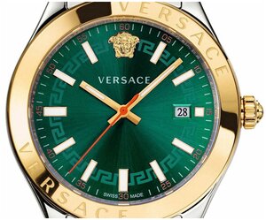  Shop Authentic Versace Hellenium Green Dial Two Tone Steel Strap Watch for Men - VEVK00620 - Luxxuri