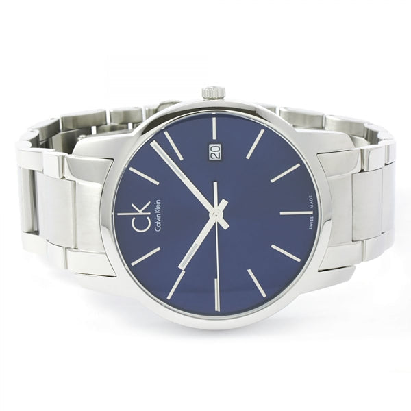  Shop Authentic Calvin Klein City Blue Dial Silver Steel Strap Watch for Men - K2G2G14N - Luxxuri