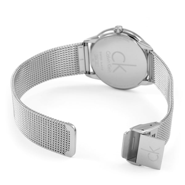  Shop Authentic Calvin Klein Minimal Silver Dial Silver Mesh Bracelet Watch for Women - K3M2212Z - Luxxuri