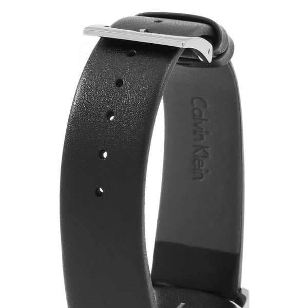  Shop Authentic Calvin Klein Minimal Diamonds Black Dial Black Leather Strap Watch for Men - K3M211CS - Luxxuri