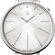  Shop Authentic Calvin Klein Equal White Dial White Leather Strap Watch for Women - K3E231L6 - Luxxuri