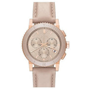 Shop Authentic Burberry The City Chronograph Rose Gold Dial Beige Leather Strap Watch For Women - BU9702 - Luxxuri