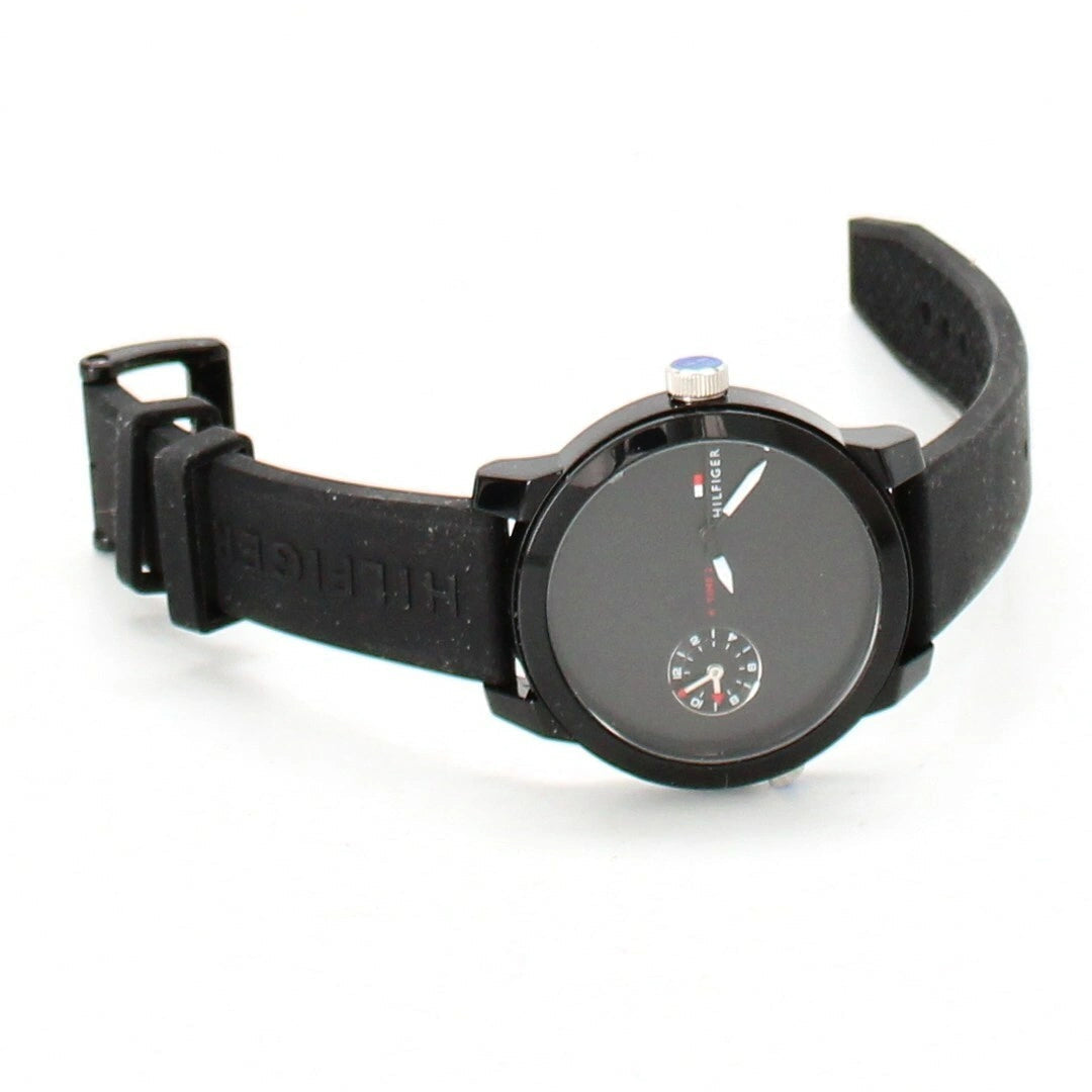 Shop Authentic Tommy Hilfiger Denim Black Dial Black Rubber Strap Watch for Men - 1791326 - Luxxuri