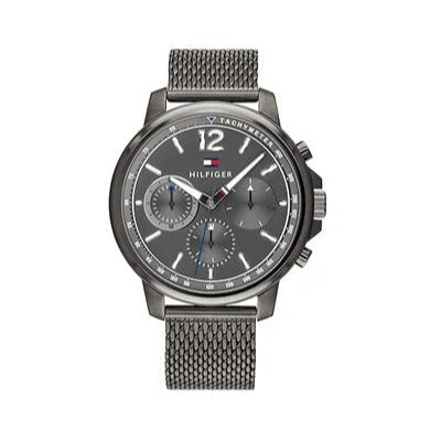  Shop Authentic Tommy Hilfiger London Chronograph Grey Dial Grey Mesh Bracelet Watch for Men - 1791530 - Luxxuri