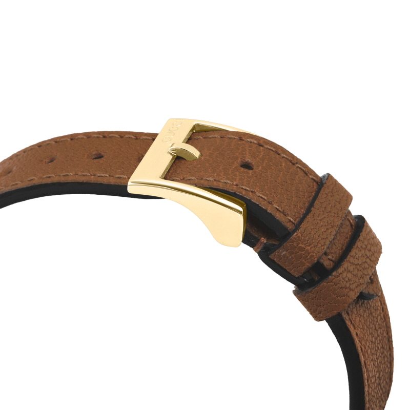  Shop Authentic Gucci G Timeless Quartz Silver Dial Brown Leather Strap Watch For Women - YA1265022 - Luxxuri