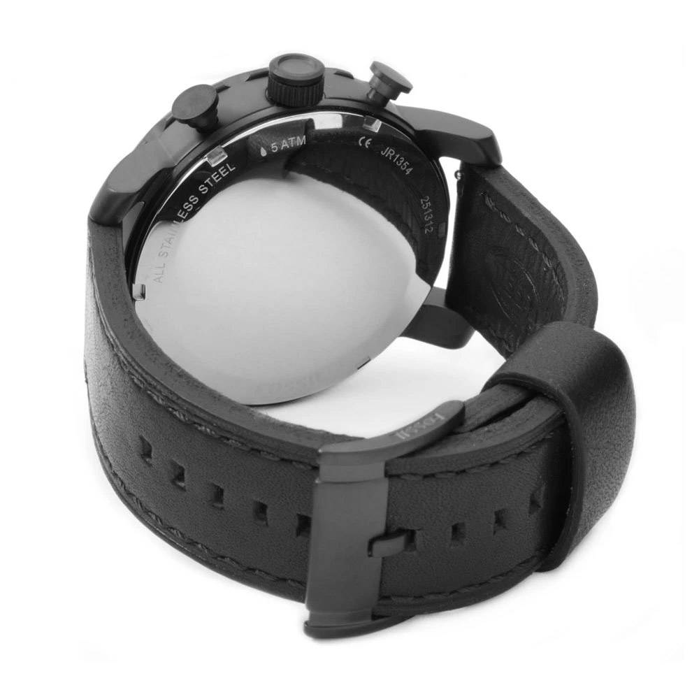  Shop Authentic Fossil Nate Chronograph Black Dial Black Leather Strap Watch for Men - JR1354 - Luxxuri