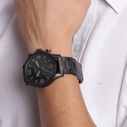  Shop Authentic Fossil Nate Chronograph Black Dial Black Steel Strap Watch for Men - JR1401 - Luxxuri