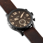 Shop Authentic Fossil Nate Chronograph Brown Dial Brown Leather Strap Watch for Men - JR1487 - Luxxuri