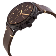  Shop Authentic Fossil Commuter Chronograph Black Dial Brown Leather Strap Watch for Men - FS5403 - Luxxuri