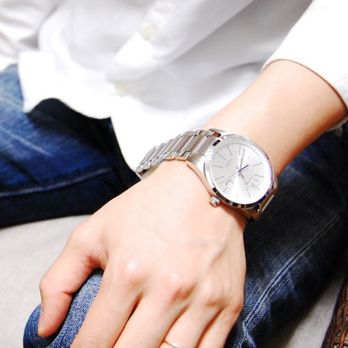  Shop Authentic Calvin Klein Bold Silver Dial Silver Steel Strap Watch for Men - K2246120 - Luxxuri