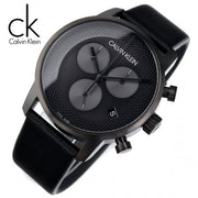  Shop Authentic Calvin Klein City Chronograph Grey Dial Black Leather Strap Watch for Men - K2G177C3 - Luxxuri