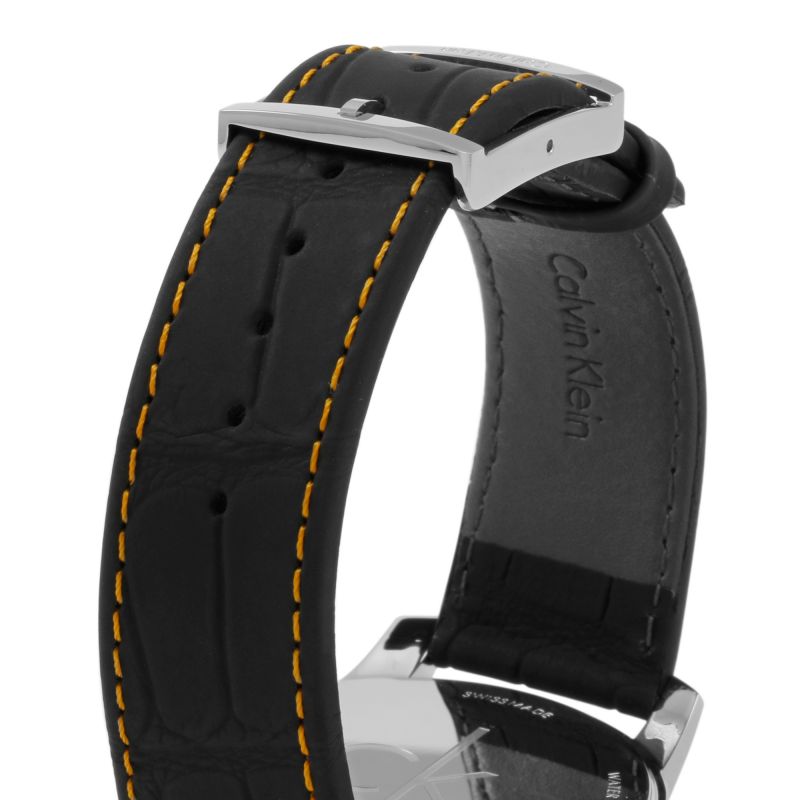  Shop Authentic Calvin Klein City Black Dial Black Leather Strap Watch for Men - K2G211C1 - Luxxuri