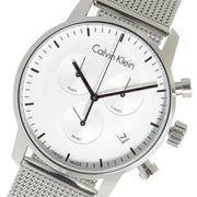  Shop Authentic Calvin Klein City Chronograph White Dial Silver Mesh Bracelet Watch for Men - K2G27126 - Luxxuri