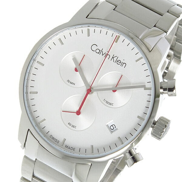  Shop Authentic Calvin Klein City Chronograph White Dial Silver Steel Strap Watch for Men - K2G271Z6 - Luxxuri