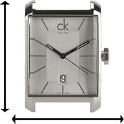  Shop Authentic Calvin Klein Window White Dial White Leather Strap Watch for Men - K2M21120 - Luxxuri