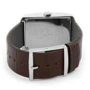  Shop Authentic Calvin Klein Window Silver Dial Brown Leather Strap Watch for Men - K2M21126 - Luxxuri