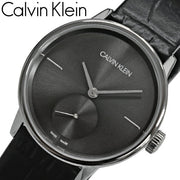  Shop Authentic Calvin Klein Accent Black Dial Black Leather Strap Watch for Women - K2Y231C3 - Luxxuri