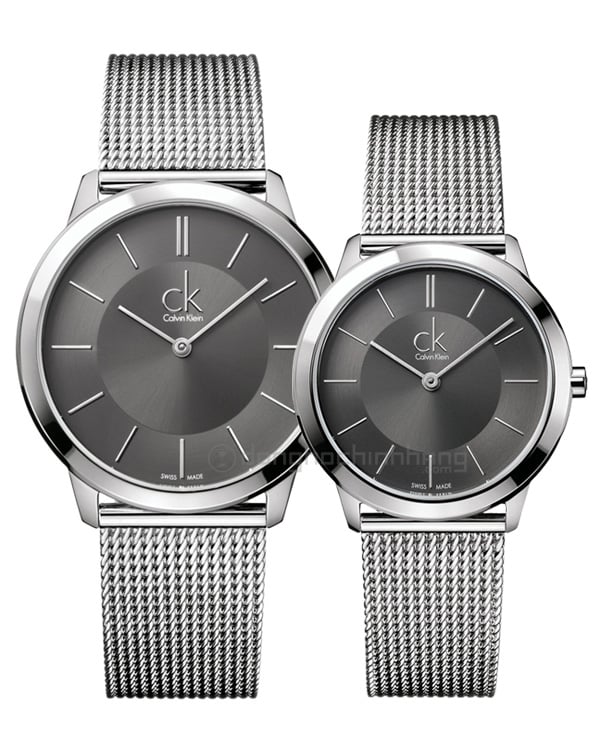  Shop Authentic Calvin Klein Minimal Grey Dial Silver Mesh Bracelet Watch for Men - K3M22124 - Luxxuri