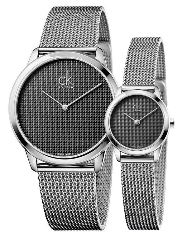  Shop Authentic Calvin Klein Minimalist Black Dial Silver Mesh Bracelet Watch for Men - K3M2112X - Luxxuri