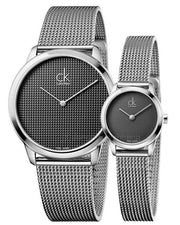  Shop Authentic Calvin Klein Minimalist Black Dial Silver Mesh Bracelet Watch for Men - K3M2112X - Luxxuri