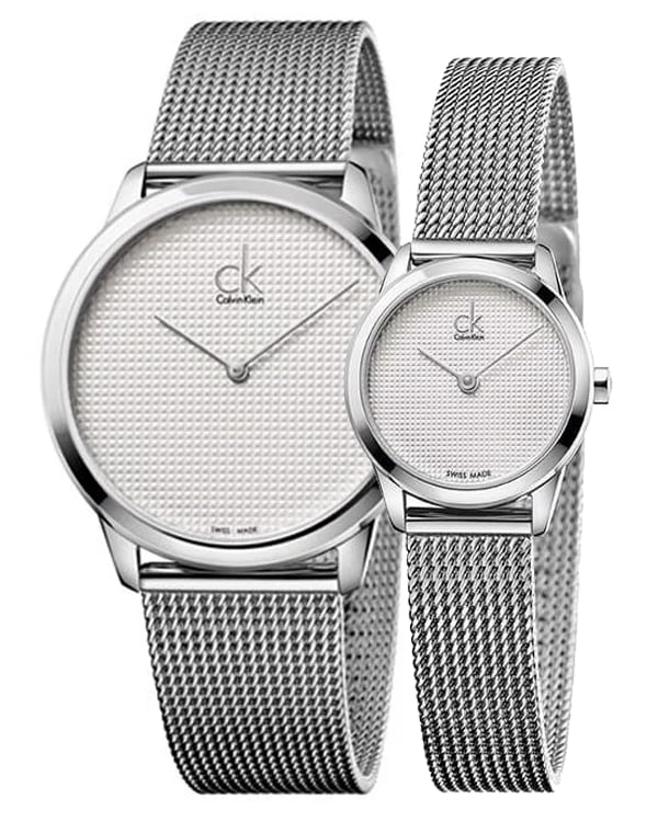  Shop Authentic Calvin Klein Minimal White Dial Silver Mesh Bracelet Watch for Women - K3M2312Y - Luxxuri