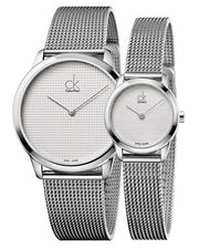  Shop Authentic Calvin Klein Minimal White Dial Silver Mesh Bracelet Watch for Women - K3M2312Y - Luxxuri