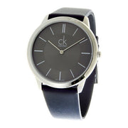  Shop Authentic Calvin Klein Minimal Black Dial Black Leather Strap Watch for Men - K3M211C4 - Luxxuri