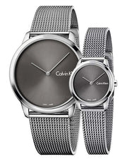  Shop Authentic Calvin Klein Minimal Grey Dial Silver Mesh Bracelet Watch for Men - K3M211Y3 - Luxxuri