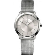  Shop Authentic Calvin Klein Minimal White Dial Silver Mesh Bracelet Watch for Men - K3M22126 - Luxxuri