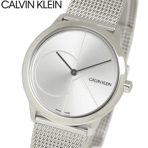  Shop Authentic Calvin Klein Minimal Silver Dial Silver Mesh Bracelet Watch for Women - K3M2212Z - Luxxuri