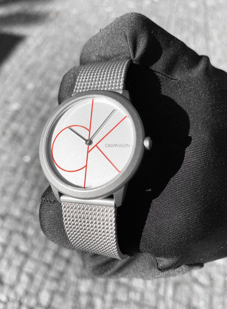 Shop Authentic Calvin Klein Minimal White Dial Silver Mesh Bracelet Watch for Women - K3M52152 - Luxxuri