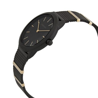  Shop Authentic Calvin Klein Minimal Black Dial Black Steel Strap Watch For Men - K3M524Z1 - Luxxuri