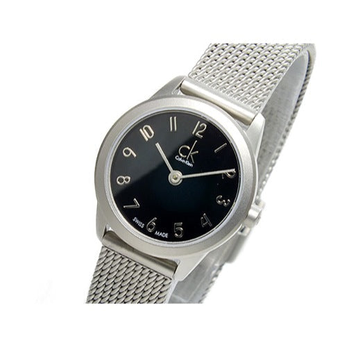  Shop Authentic Calvin Klein Minimal Black Dial Silver Mesh Bracelet Watch for Women - K3M53151 - Luxxuri