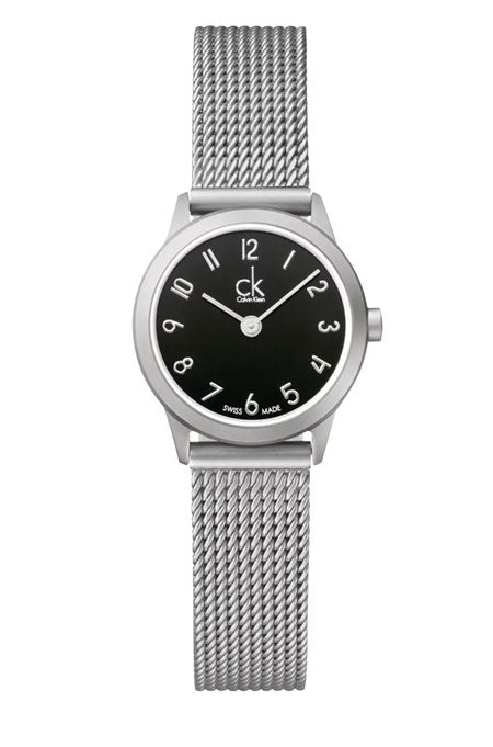  Shop Authentic Calvin Klein Minimal Black Dial Silver Mesh Bracelet Watch for Women - K3M53151 - Luxxuri