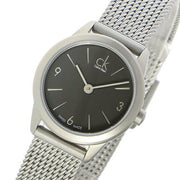  Shop Authentic Calvin Klein Minimal Grey Dial Silver Mesh Bracelet Watch for Women - K3M53154 - Luxxuri