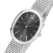  Shop Authentic Calvin Klein Incentive Black Dial Silver Mesh Bracelet Watch for Women - K3P23121 - Luxxuri