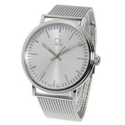  Shop Authentic Calvin Klein Surround Silver Dial Silver Mesh Bracelet Watch for Men - K3W21126 - Luxxuri