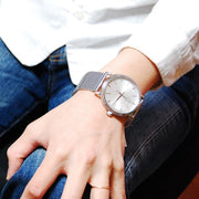  Shop Authentic Calvin Klein Surround Silver Dial Silver Mesh Bracelet Watch for Men - K3W21126 - Luxxuri