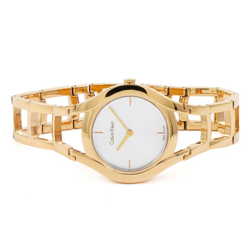  Shop Authentic Calvin Klein Class White Dial Rose Gold Steel Strap Watch for Women - K6R23626 - Luxxuri