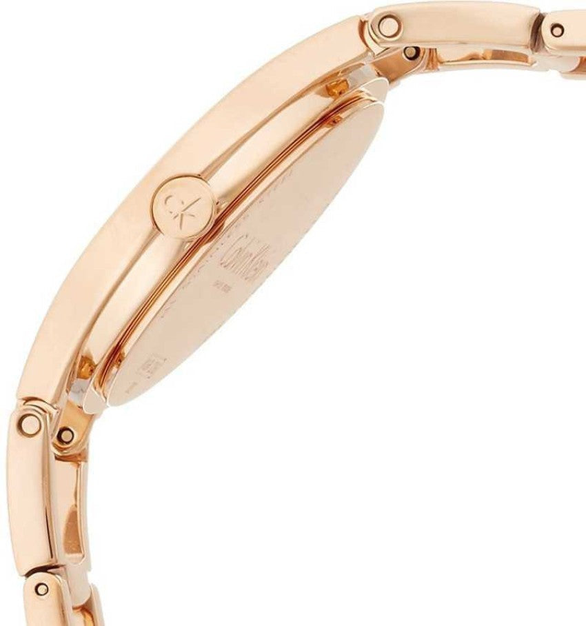  Shop Authentic Calvin Klein Class White Dial Rose Gold Steel Strap Watch for Women - K6R23626 - Luxxuri