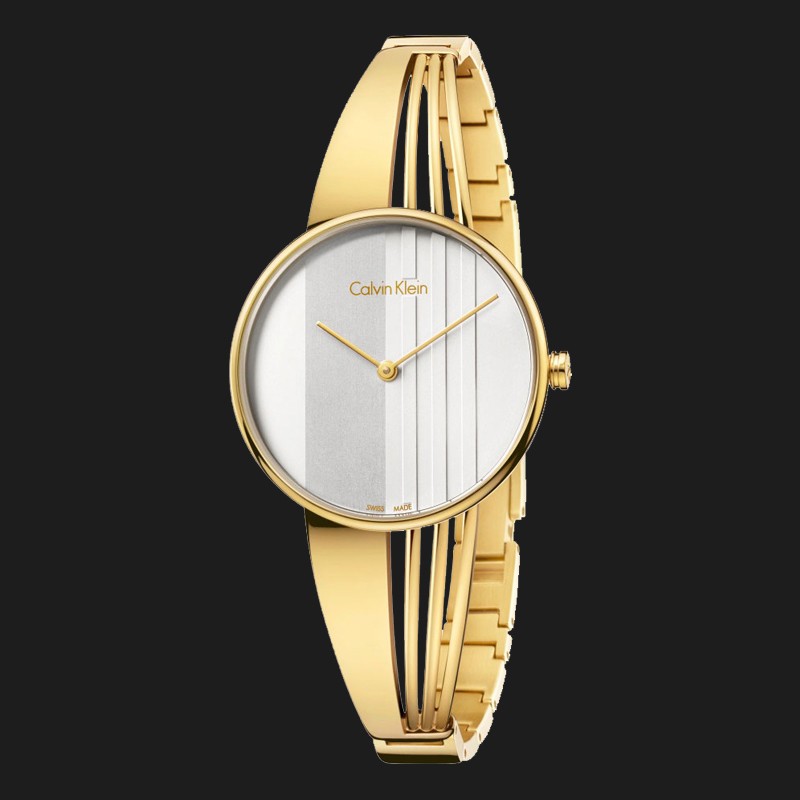  Shop Authentic Calvin Klein Drift Silver Dial Gold Steel Strap Watch for Women - K6S2N516 - Luxxuri