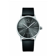  Shop Authentic Calvin Klein Minimal Black Dial Black Leather Strap Watch for Men - K7621107 - Luxxuri